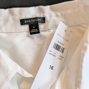 Ann Taylor White Blouse - Classic Collared Shirt